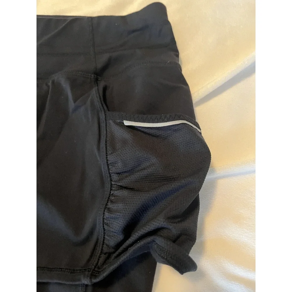 Athleta Elation‎ 2 In 1 Skirt Cropped Leggings Workout Black Size Small